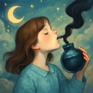 A dream about drinking ink