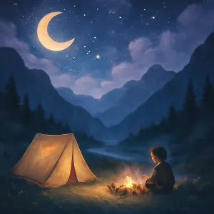 A dream of camping in a mountain valley