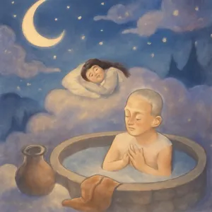 A dream about seeing a monk taking a bath