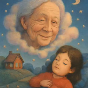 Dreaming of a family member's face with deep wrinkles