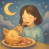 A dream about eating pig's head meat that was previously cooked for a memorial ceremony.