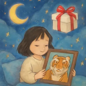 A dream where you receive a picture of a tiger as a gift