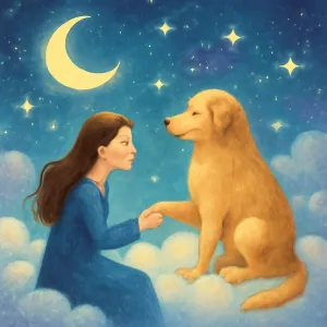 A dream where you shake hands with a dog