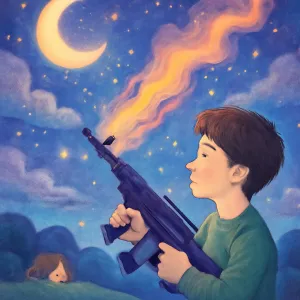 A dream about firing a machine gun in the air
