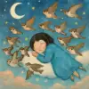 A dream where sparrows fly together in a flock