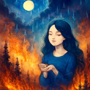 I dreamed it was raining during a wildfire.