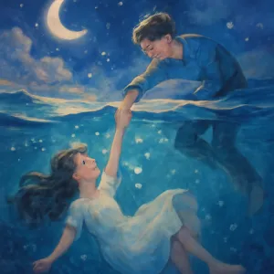 A dream where you fell into the sea and someone else rescued you.