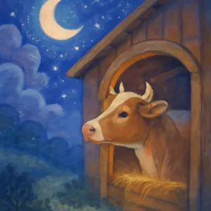 A dream about a cow in the barn with its head facing outside