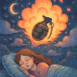 A dream where a grenade explodes