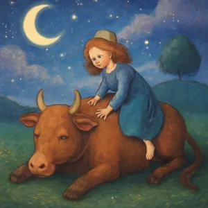 A dream in which a cow, whether riding or driving it, falls and cannot get up