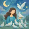 A dream of seeing a flock of pigeons peacefully playing.