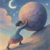 A dream of pushing a large boulder upward with both arms