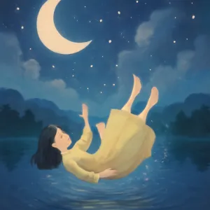 A dream of falling into a lake