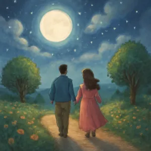 A dream of walking with my wife along the road