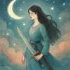 A dream where you see a woman wearing a sword.