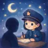 A dream of becoming a police officer and conducting an interrogation.