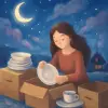 A dream about packing dishes into boxes because you're moving.