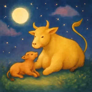 A dream about a yellow cow giving birth to a calf
