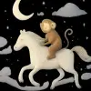A dream where a monkey is riding a horse