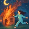 A dream about a fire occurring but the person escaping from it