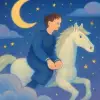A person in handcuffs passing by on a horse in a dream