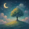 A dream where a single tree stood on a gentle hill