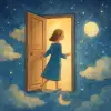 A dream about coming and going through a door