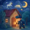A uniformed police officer searching a house in a dream.