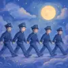 A dream where you see marching police officers.