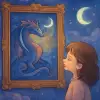 A dream of seeing a dragon painting or sculpture