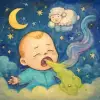 A dream about a baby throwing up due to indigestion