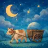 A dream where a cow is pulling a cart.