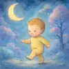 A baby taking small steps in a dream