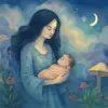 A strange woman gave birth to a baby.