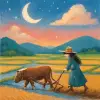 A dream about plowing someone else's rice field or farmland