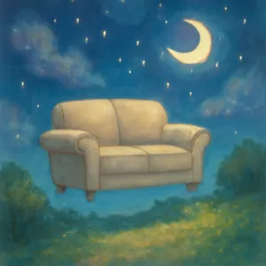 A dream about taking the sofa outside.