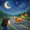 A dream about a dog crossing a main road
