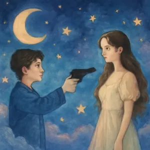 Dreaming of pointing a gun at a beautiful woman